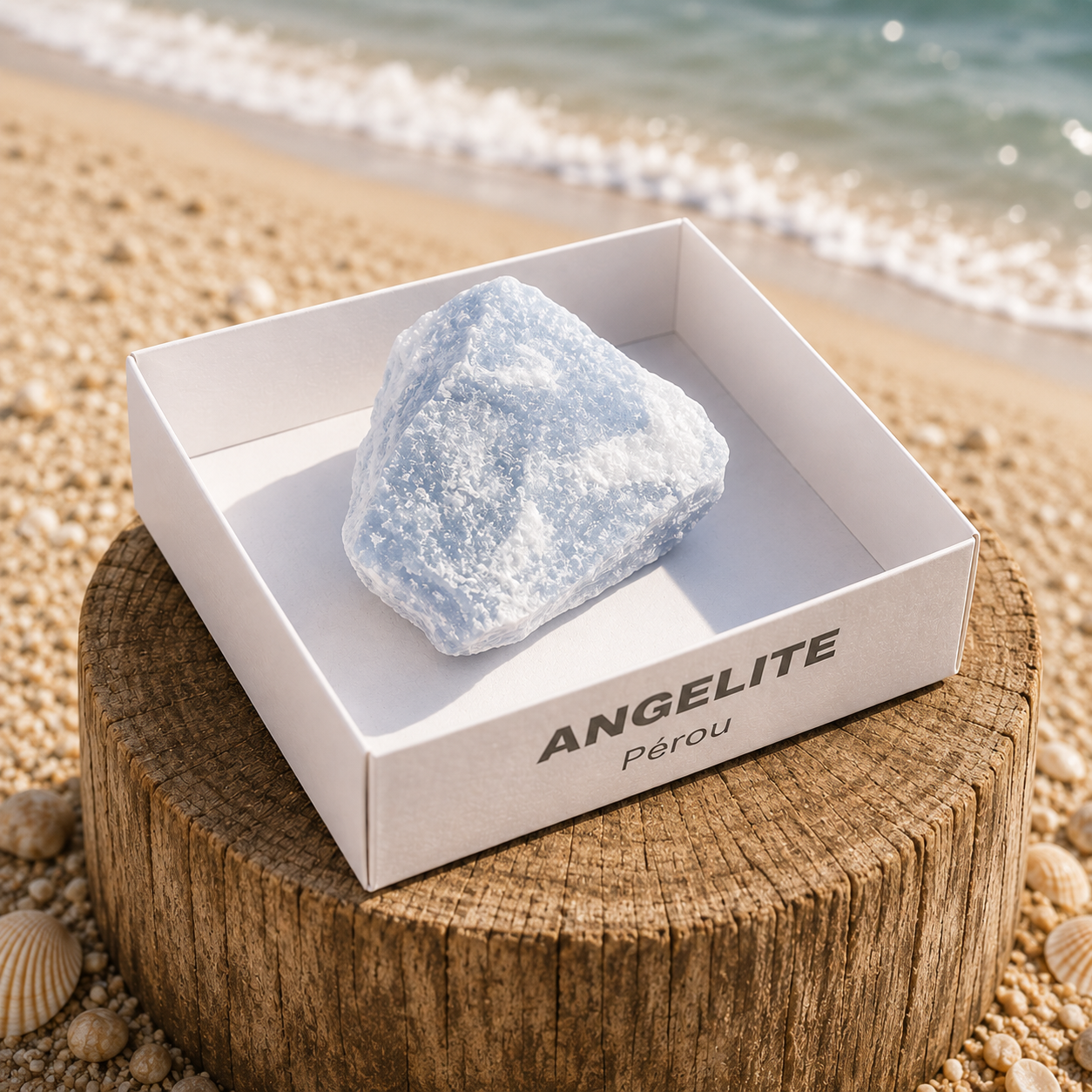 Angélite brute 4 x 4 cm