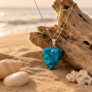Pendentif en turquoise naturelle