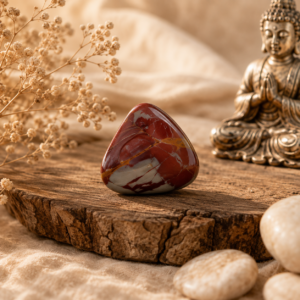 Cabochon en jaspe rouge naturel