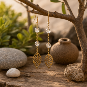 Boucles d’oreilles en cristal de roche