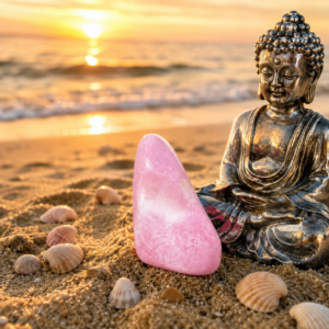 Pierre roulée en rhodonite rose naturelle