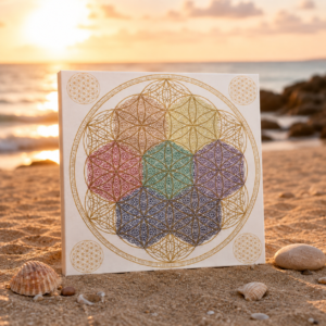 Fleur de Vie 7 chakras 20 x 20 cm